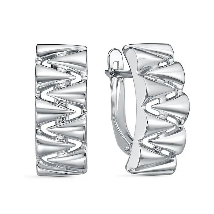 Серьги с английским замком из серебра