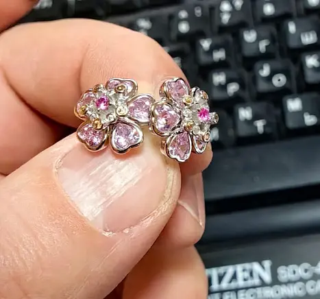 Серьги пуссеты из серебра