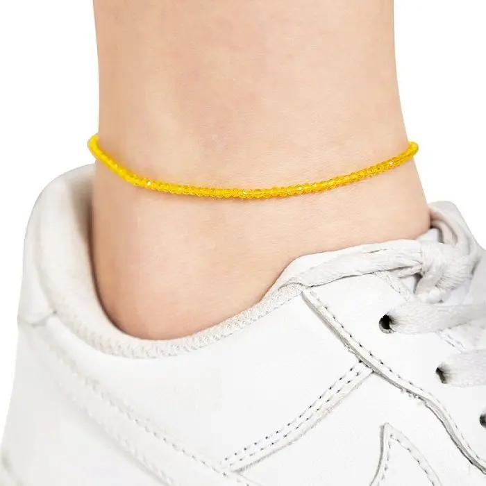 Браслет на ногу из серебра