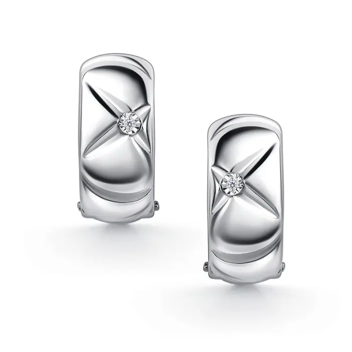 Серьги конго из серебра
