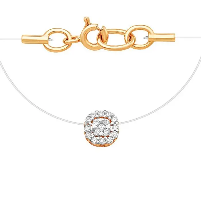 Цепь шнурок из красного золота