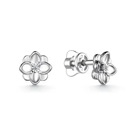 Серьги пуссеты из серебра