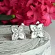 Серьги с английским замком из серебра