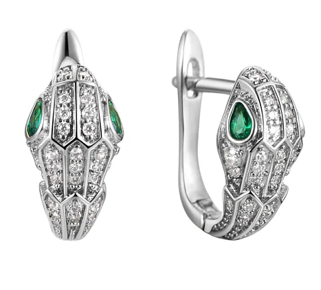Серьги с английским замком из серебра