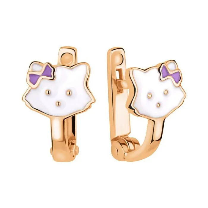 Серьги детские из серебра вид 1