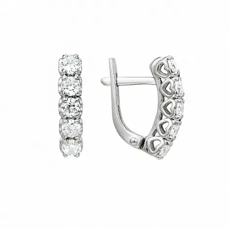 Серьги с английским замком из серебра