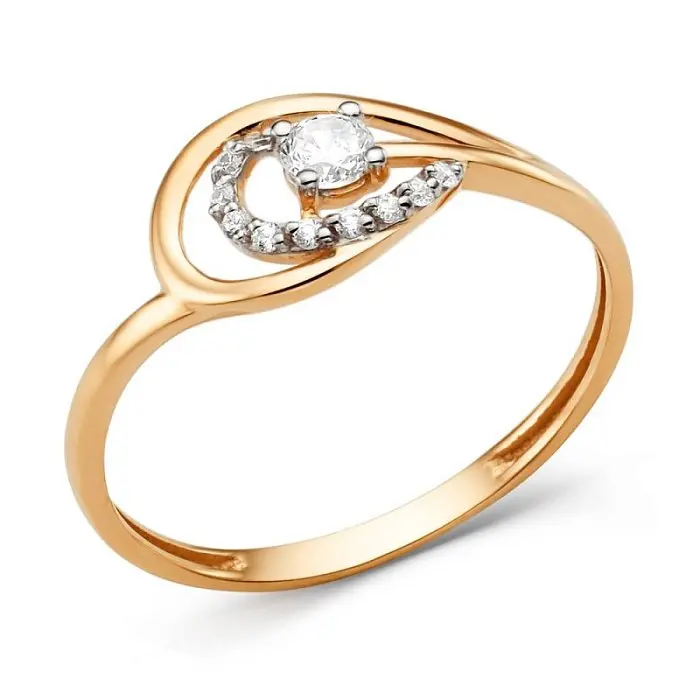 Кольцо декоративное из красного золота