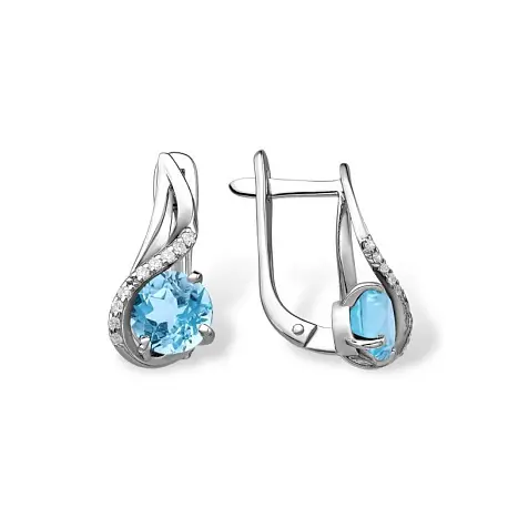 Серьги с английским замком из серебра