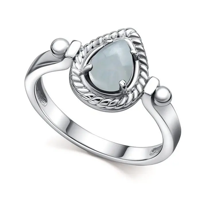 Кольцо декоративное из серебра вид 1