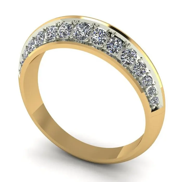 Кольцо декоративное из комбинированного золота Кольцо декоративное из комбинированного золота