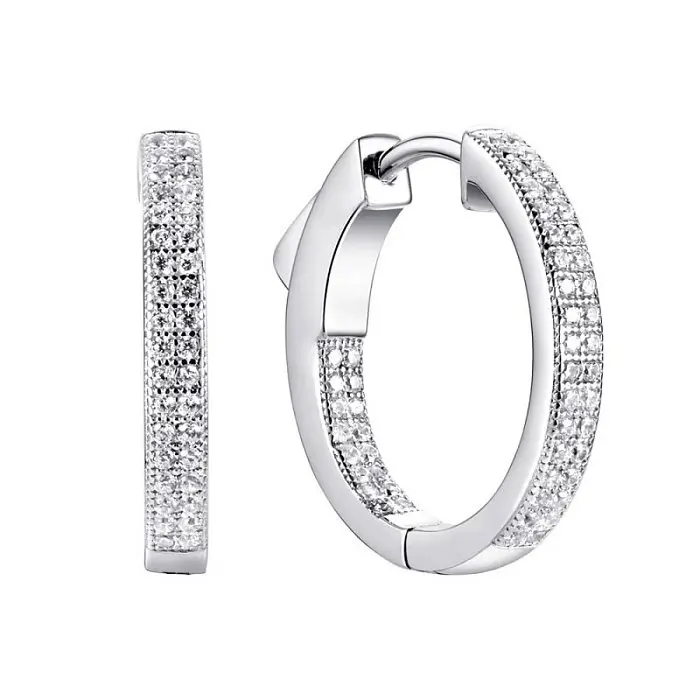 Серьги конго из серебра