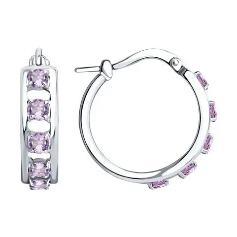 Серьги конго из серебра