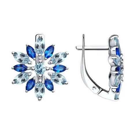 Серьги с английским замком из серебра