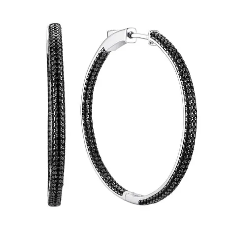 Серьги конго из серебра