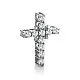 Подвеска декоративный крест из белого золота