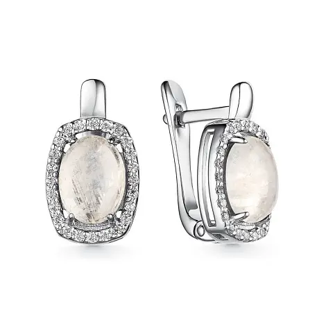 Серьги с английским замком из серебра