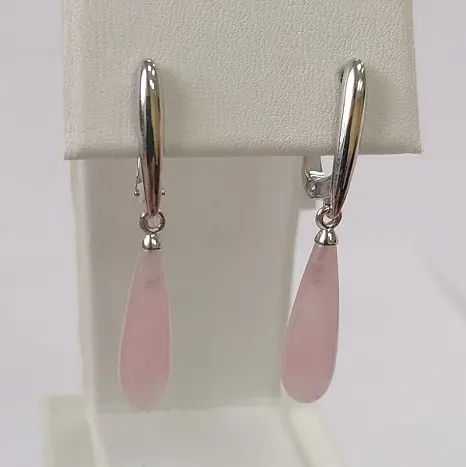 Серьги подвесные из серебра