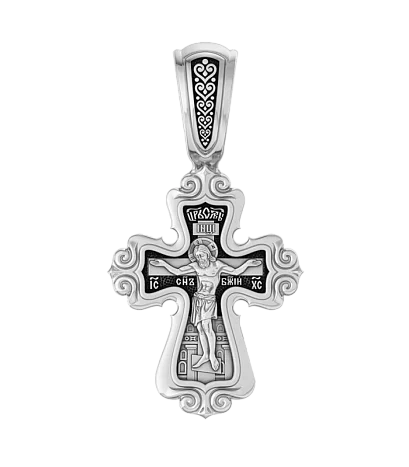 Подвеска крест из серебра