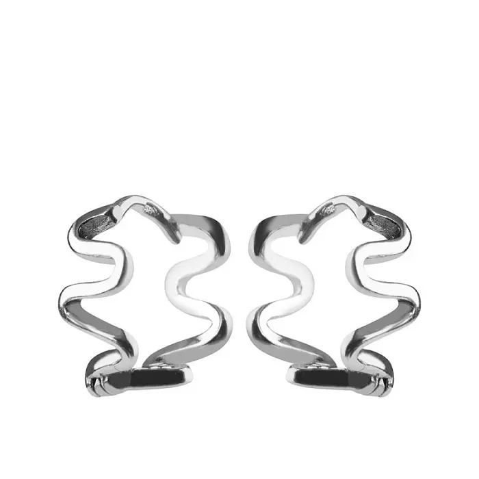 Серьги конго из серебра