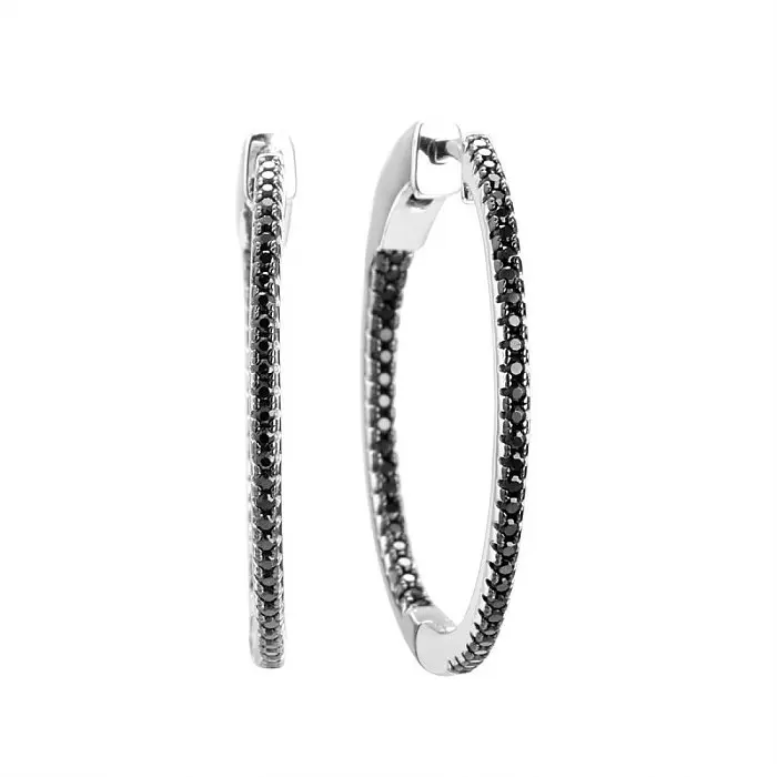 Серьги конго из серебра