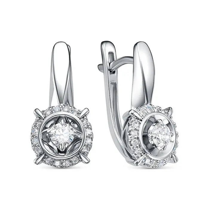 Серьги с английским замком из красного золота