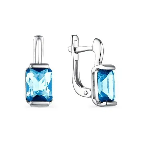 Серьги с английским замком из серебра