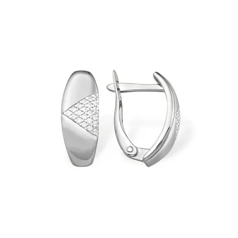 Серьги с английским замком из серебра