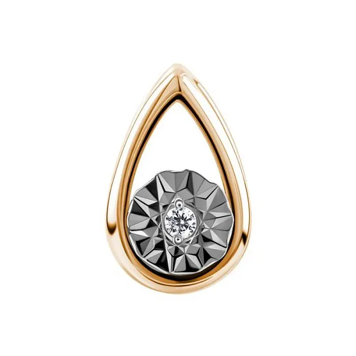 Подвеска декоративная из комбинированного золота