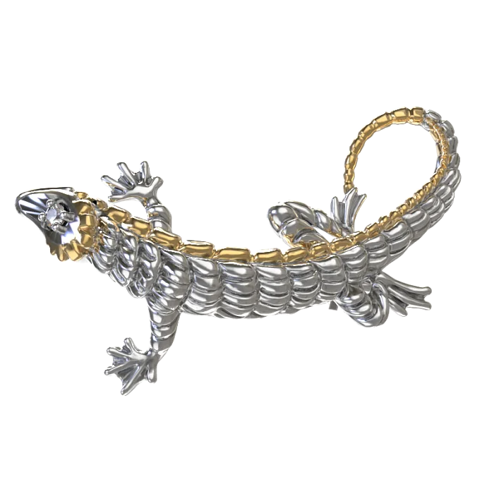 Брошь из позолоты