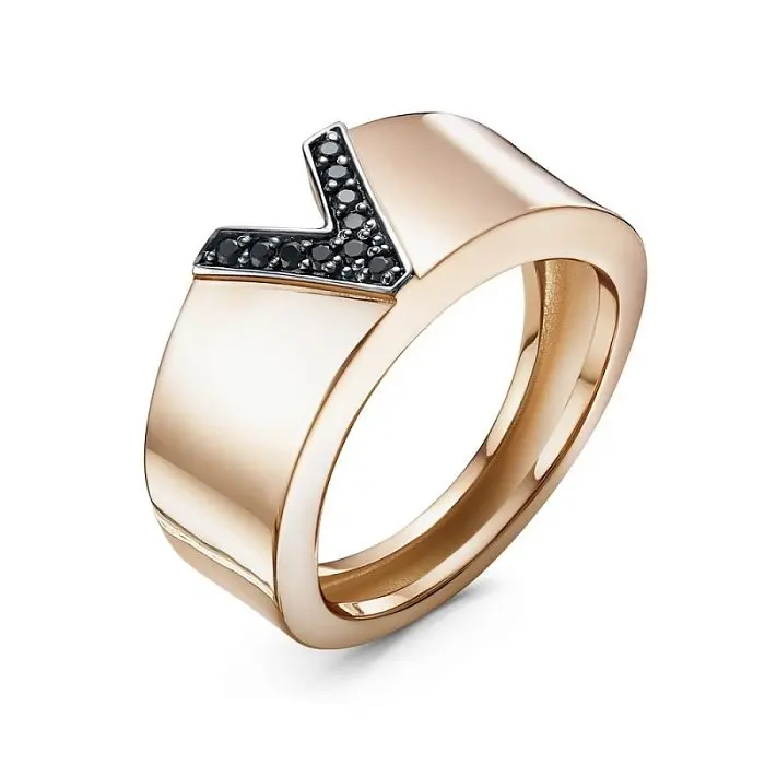 Кольцо декоративное из красного золота