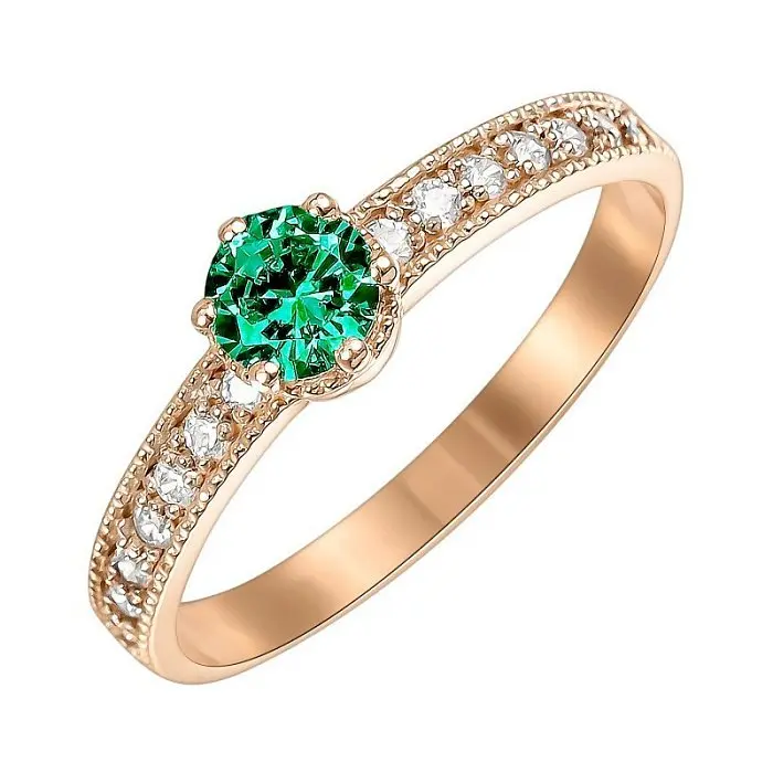 Кольцо декоративное из комбинированного золота