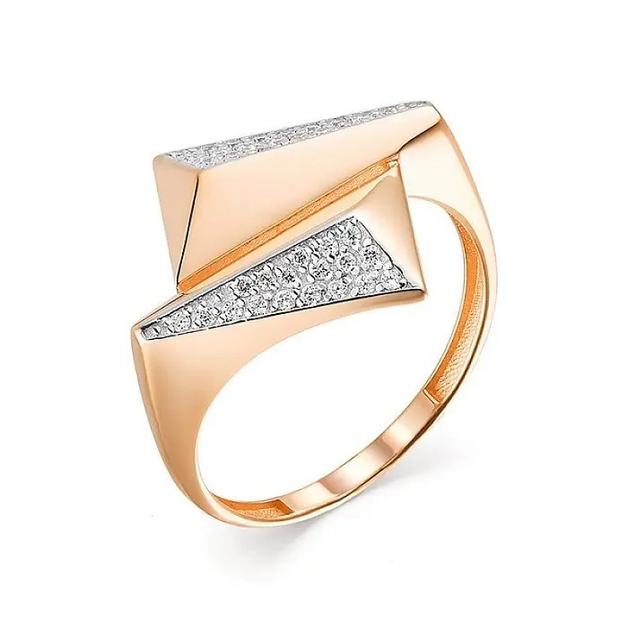 Кольцо декоративное из красного золота