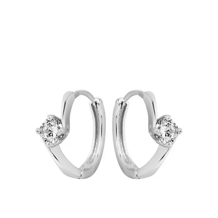 Серьги с английским замком из серебра