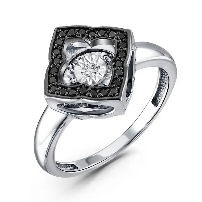 Кольцо декоративное из белого золота