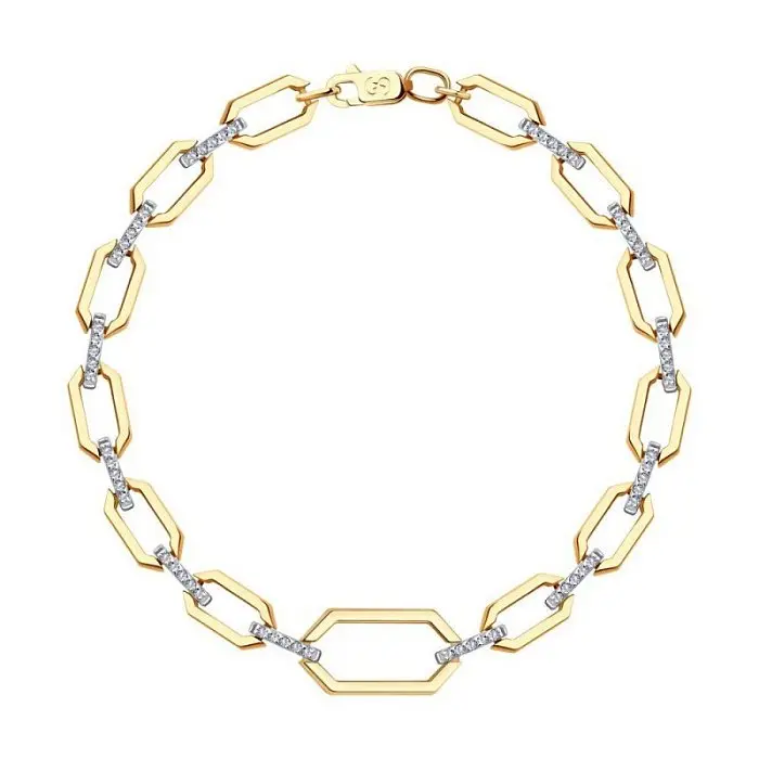 Браслет декоративный из красного золота