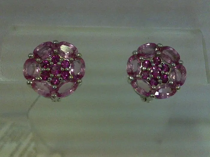 Серьги с английским замком из белого золота