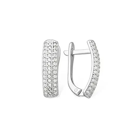 Серьги с английским замком из серебра