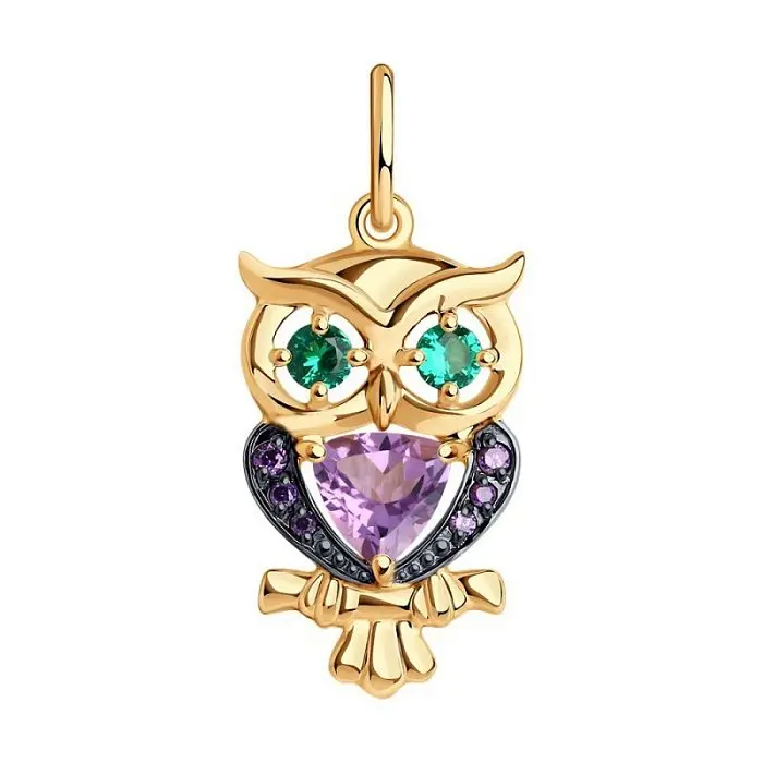 Подвеска декоративная из красного золота