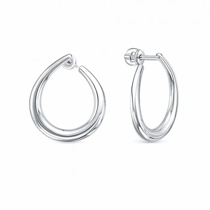 Серьги пуссеты из серебра