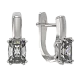 Серьги с английским замком из серебра