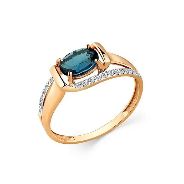 Кольцо декоративное из красного золота