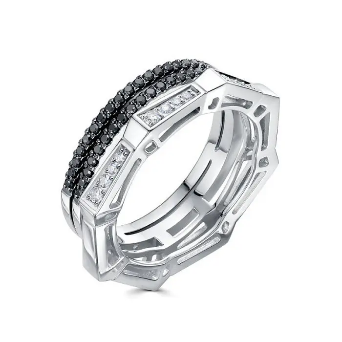 Кольцо декоративное из белого золота