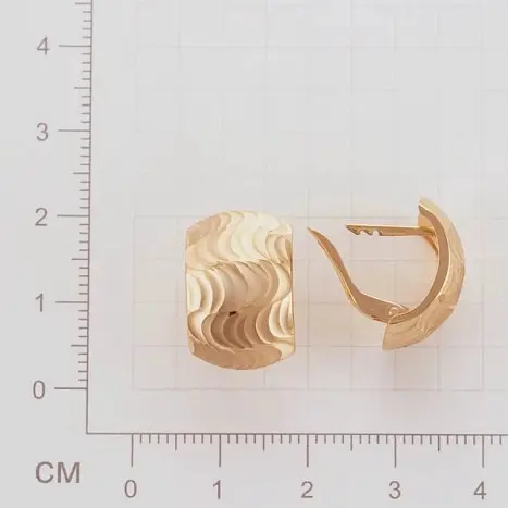 Серьги с английским замком из красного золота