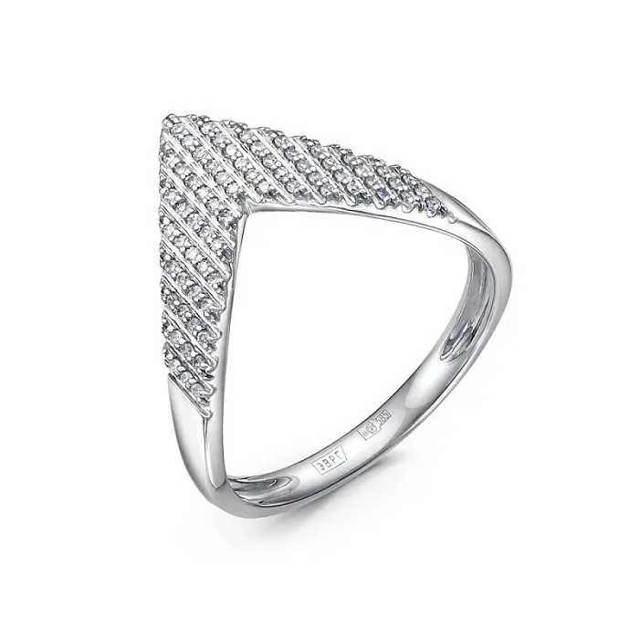 Кольцо декоративное из белого золота