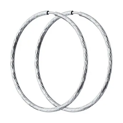 Серьги конго из серебра