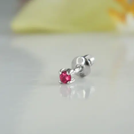 Серьги одиночные из серебра