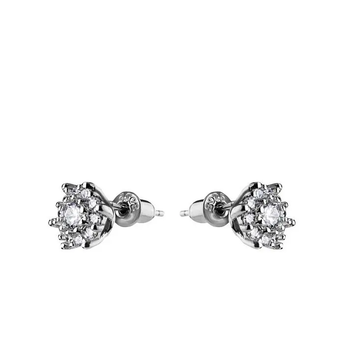 Серьги пуссеты из серебра