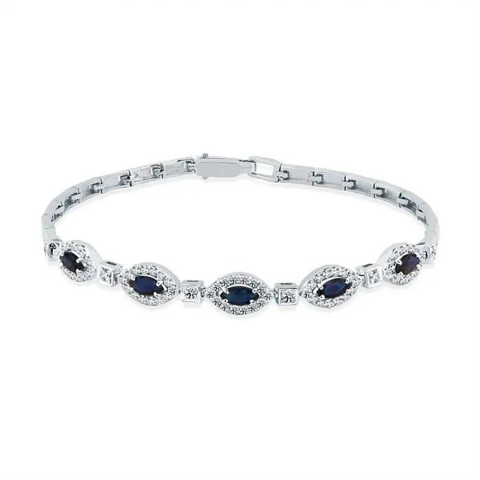 Браслет декоративный из белого золота вид 1