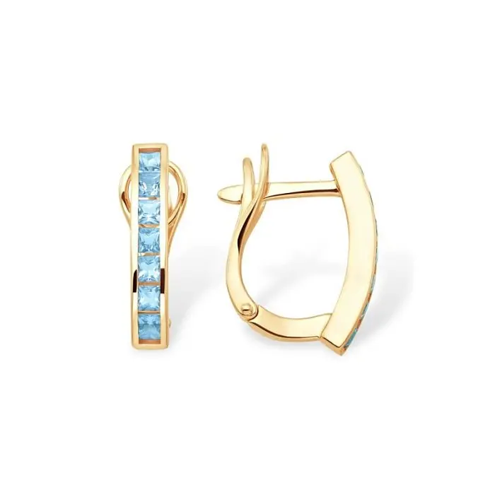 Серьги с английским замком из красного золота