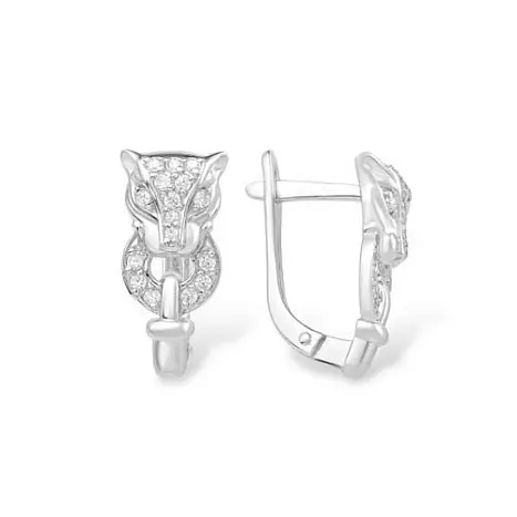Серьги с английским замком из серебра